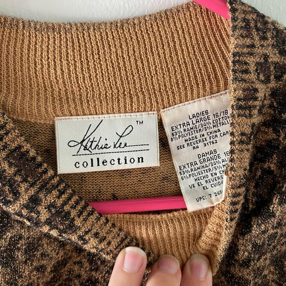 Women's Kathie Lee leopard sleeveless sweater size XL - Picture 6 of 6